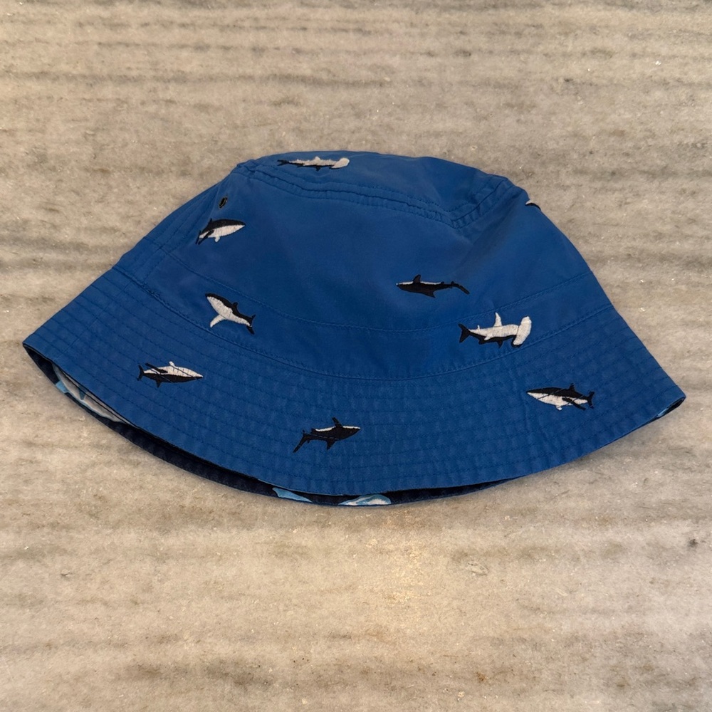 Boy’s Hanna Andersson Reversible Shark Sun Hat, Size L